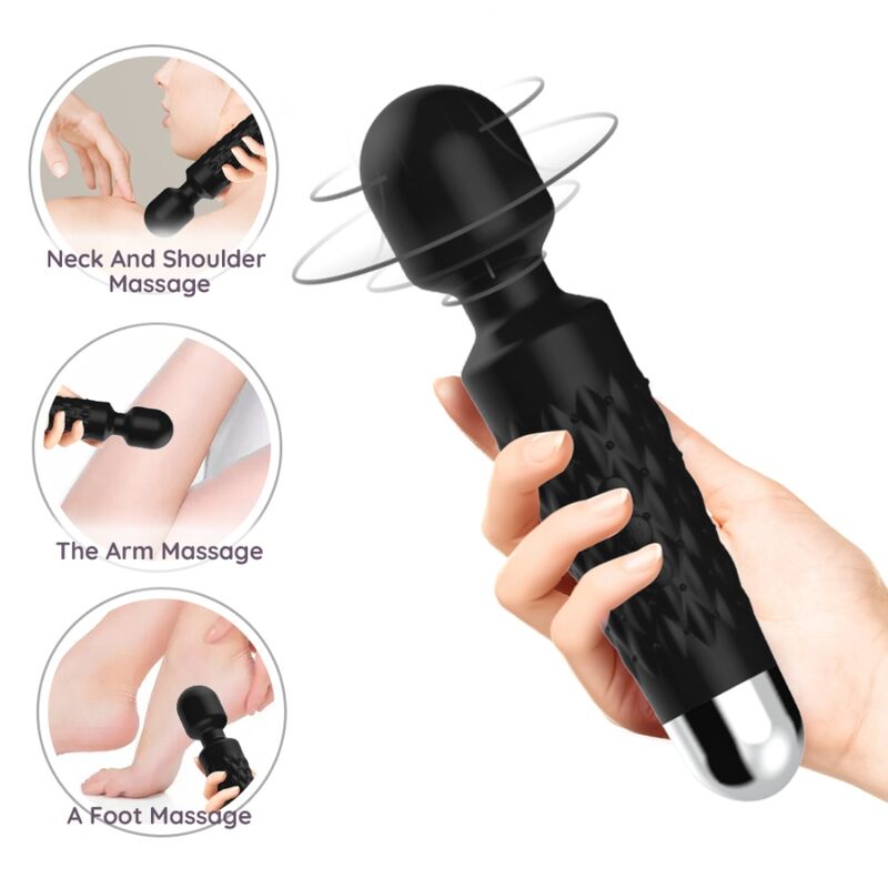 ARMONY - MASSAGER E VIBRADOR POSTMAN CABEÇA SUPER FLEXÍVEL PRETA 1 Armony - massager e vibrador postman cabeça super flexível preta