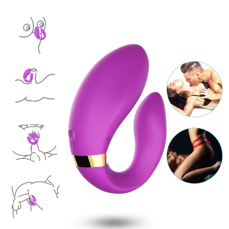 ARMONY - VIBRADOR CRESCENTE PARA CASAIS COM CONTROLE REMOTO ROXO 2 Armony - vibrador crescente para casais com controle remoto roxo - image 2