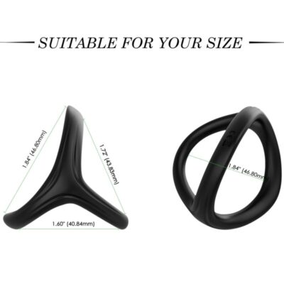 Alternative view of ARMONY - ANEL DE SILICONE DUPLO TRESOR PRETO