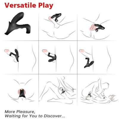 Alternative view of ARMONY - ANEL VIBRADOR DUPLO RANGER PARA CASAIS PRETO
