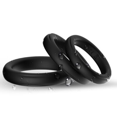Alternative view of ARMONY - ANEL TRIPLO DE SILICONE PRETO