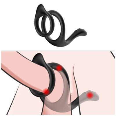Armony - anel anal duplo tail preto armony for him caliente. Pt