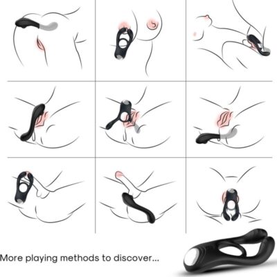 Alternative view of ARMONY - ANEL VIBRADOR DUPLO VEYRON PARA CASAIS PRETO