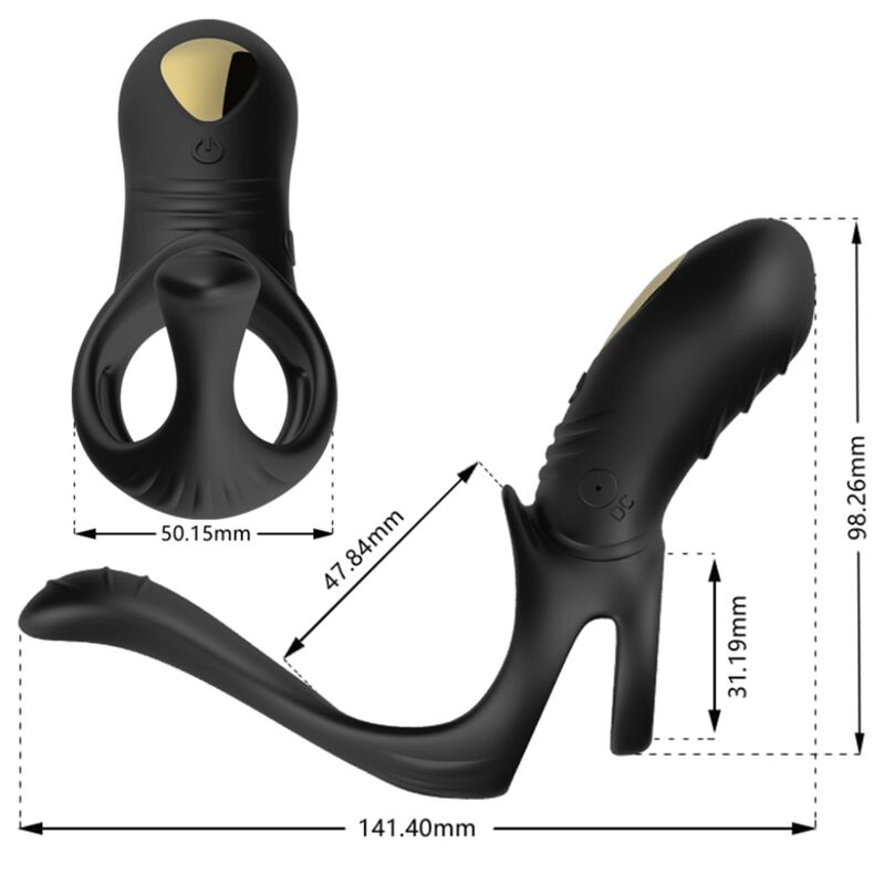 ARMONY - JOY JUMPER RING VIBRADOR PARA CASAIS E PLUG ANAL PRETO 2 Armony - joy jumper ring vibrador para casais e plug anal preto - image 2