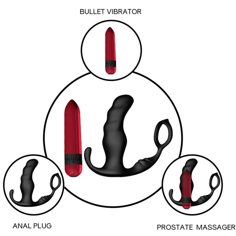 ARMONY - KNIGHT VIBRADOR ANAL PRÓSTATA E ANEL CONTROLE REMOTO PRETO 3 Armony - knight vibrador anal próstata e anel controle remoto preto - image 3