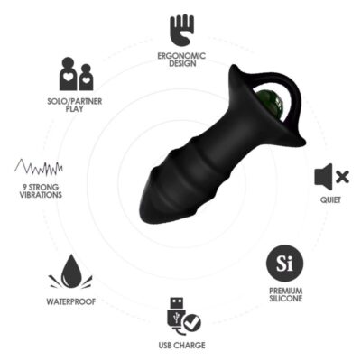 Armony - vibrador de dedo kylin e controle remoto de plug anal preto armony anal caliente. Pt
