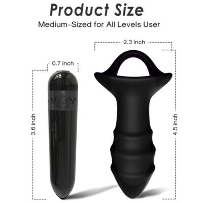 Armony - vibrador de dedo kylin e controle remoto de plug anal preto armony anal caliente. Pt