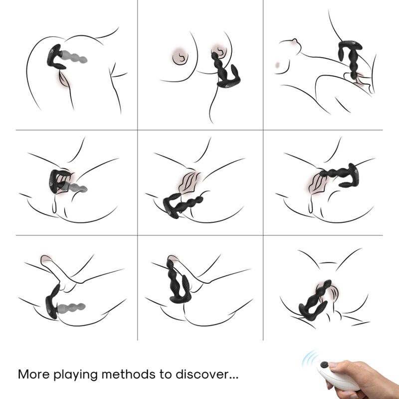 ARMONY - VIBRADOR E ESTIMULADOR MANFUN PLUG ANAL CONTROLE REMOTO PRETO 2 Armony - vibrador e estimulador manfun plug anal controle remoto preto - image 2