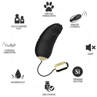 Alternative view of ARMONY - KITTY EGG VIBRADOR G-SPOT CONTROLE REMOTO PRETO