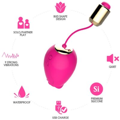 Armony - vibrador de ovo mandala g-spot controle remoto fúcsia armony stimulators caliente. Pt