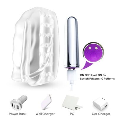 Armony - master masturbador e vibrador transparente armony for him caliente. Pt