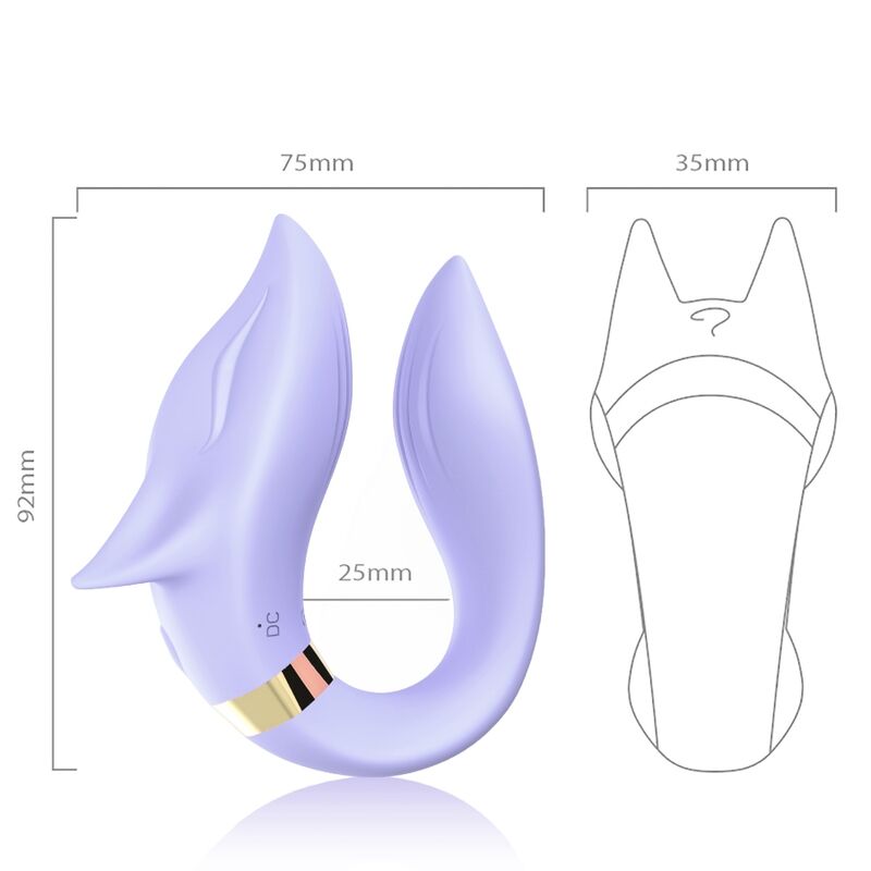 ARMONY - VIBRADOR FOX PARA CASAIS COM CONTROLE REMOTO ROXO 3 Armony - vibrador fox para casais com controle remoto roxo - image 3