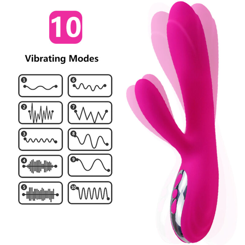 ARMONY - VIBRADOR E ESTIMULADOR FLEXÍVEL COM EFEITO DE CALOR FÚCSIA 3 Armony - vibrador e estimulador flexível com efeito de calor fúcsia - image 3