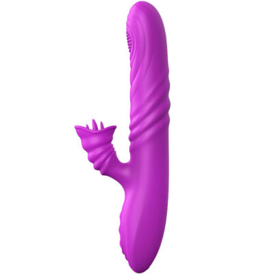 Armony - vibrador multifuno angelia com língua estimulante efeito calor violeta armony vibrators caliente. Pt
