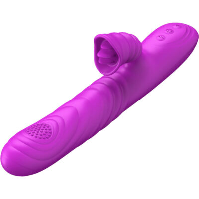 Armony - vibrador multifuno angelia com língua estimulante efeito calor violeta armony vibrators caliente. Pt