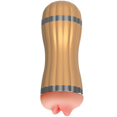 Alternative view of ARMONY - BEVIS DUPLO MASTURBADOR VAGINAL E BOCAL SEM VIBRAÇÃO DOURADO