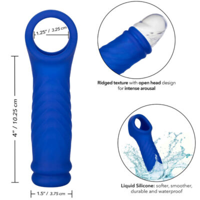Calexotics - admiral wave penis cover líquido silicone azul calexotics caliente. Pt