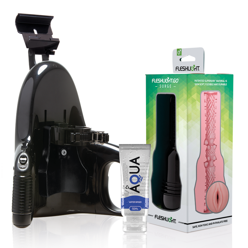 FLESHLIGHT - GO PINK LADY SURGE VAGINA + LANÇAMENTO UNIVERSAL + LUBRIFICANTE AQUA QUALITY 50 ML 1 Fleshlight - go pink lady surge vagina + lançamento universal + lubrificante aqua quality 50 ml