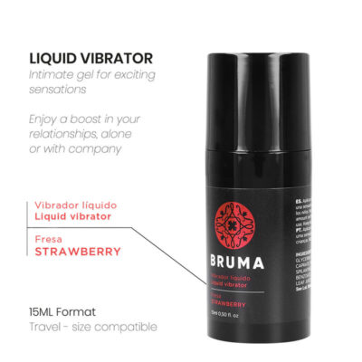 Alternative view of BRUMA - VIBRADOR LÍQUIDO ULTRA DESLIZANTE MORANGO 15 ML
