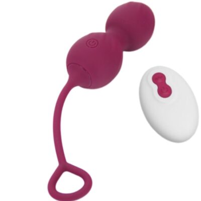 Alternative view of ARMONY - BLOSSOMS VAGINAL DUMBBELL VIBRAÇÃO CONTROLE REMOTO 10 VIBRAÇÕES VERMELHO ESCURO