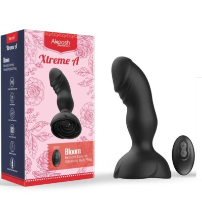 Alternative view of ARMONY - EXTREME A BLOOM VIBRADOR ROSE E CONTROLE REMOTO DE PLUG ANAL PRETO