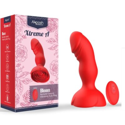 Alternative view of ARMONY -  EXTREME A BLOOM VIBRADOR ROSE E PLUG ANAL CONTROLE REMOTO VERMELHO