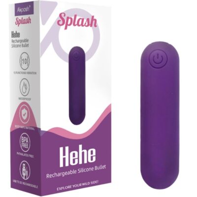 Armony - splash hehe vibrador bala silicone 10 vibrações 65 x 15 cm roxo armony stimulators caliente. Pt