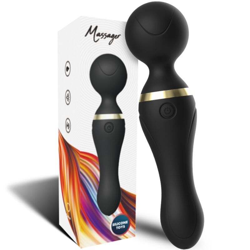 ARMONY - FREEZA MASSAGER E VIBRADOR CABEÇA SUPER FLEXÍVEL PRETA 1 Armony - freeza massager e vibrador cabeça super flexível preta