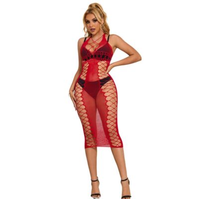 Alternative view of subblime - 952327 vestido longo red fishnet tamanho único