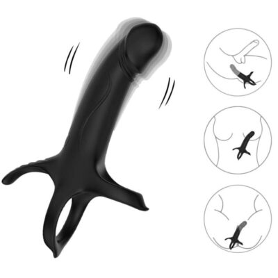 Armony - dildo com anel e vibrador preto armony for him caliente. Pt