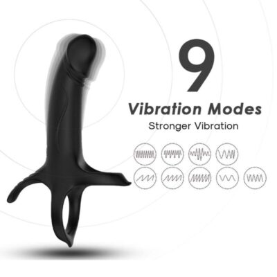 Armony - dildo com anel e vibrador preto armony for him caliente. Pt