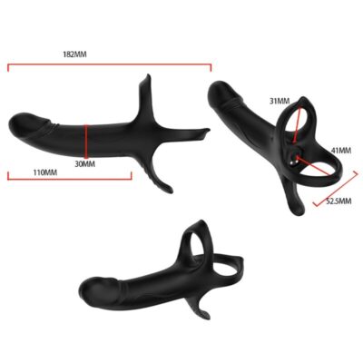 Armony - dildo com anel e vibrador preto armony for him caliente. Pt