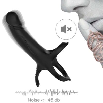 Armony - dildo com anel e vibrador preto armony for him caliente. Pt