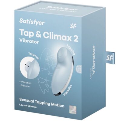 Satisfyer - tap & climax 2 vibrador & estimulador azul satisfyer vibrator caliente. Pt