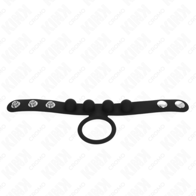 Kink - anel de couro para pênis 3,5 cm com fecho de pressão 23 x 2 cm kink ring power caliente. Pt