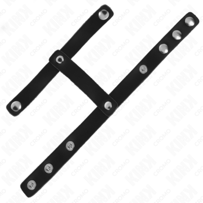 Kink - anel de couro ajustável para pênis e tinta divisora de bolsas kink ring power caliente. Pt