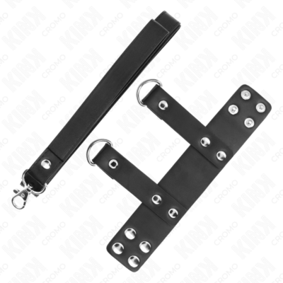 Kink - anel para pênis com tira de couro ajustável kink ring power caliente. Pt
