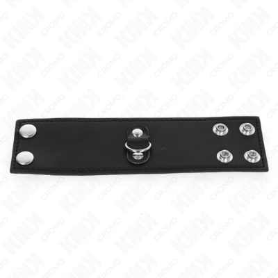 Kink - anel de couro para pênis com fecho de pressão 18 x 5 cm kink ring power caliente. Pt