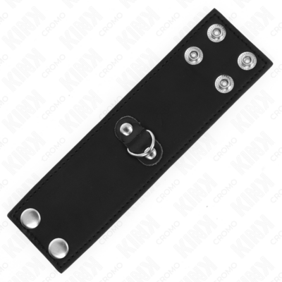Kink - anel de couro para pênis com fecho de pressão 18 x 5 cm kink ring power caliente. Pt