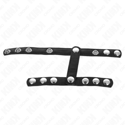 Kink - anel para pênis com 3 tiras divisoras de bolas ajustáveis kink ring power caliente. Pt