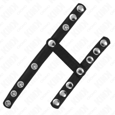 Kink - anel para pênis com 3 tiras divisoras de bolas ajustáveis kink ring power caliente. Pt