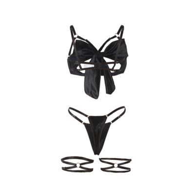 Subblime - 955199 conjunto de sutiã com laço preto ajustável s/m subblime sets caliente. Pt