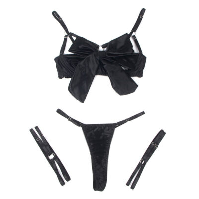Subblime - 955205 conjunto de sutiã com laço preto ajustável l/xl subblime sets caliente. Pt