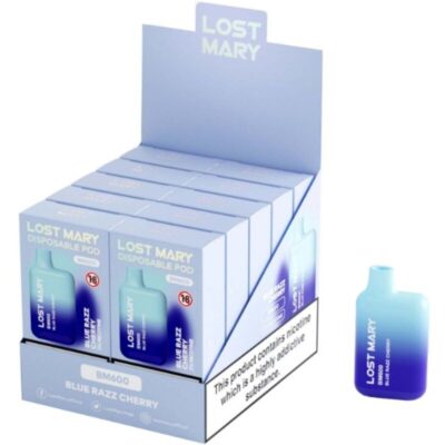 Alternative view of LOST MARY - BM600 NICOTINA VAPER 2% DESCARTÁVEL AZUL RAZZ CHERRY