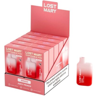 Alternative view of LOST MARY - BM600 NICOTINE VAPER 2% DESCARTÁVEL JUICY PEACH