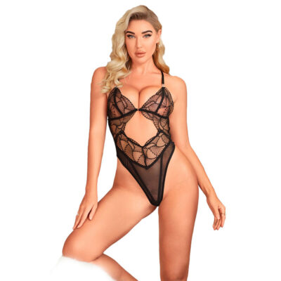 Subblime - 955229 body transparente com renda oca preto l/xl subblime bodies caliente. Pt