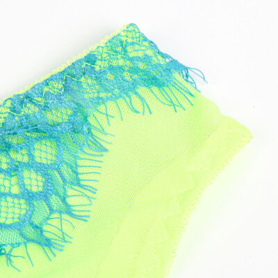 Subblime - 955328 conjunto de sutiã com renda e linhas de liga verde e azul l/xl subblime sets caliente. Pt