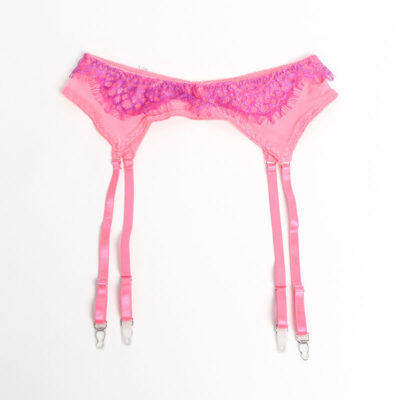 Subblime - 955359 conjunto de sutiã com renda e ligas rosa e roxo s/m subblime sets caliente. Pt