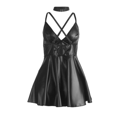 Subblime - 955373 vestido com alças de couro preto s/m subblime dresses caliente. Pt