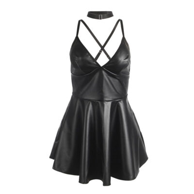 Subblime - 955373 vestido com alças de couro preto s/m subblime dresses caliente. Pt